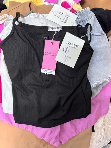 ÁO 2 DÂY ĐEN CÓ MÚT NGỰC THUY