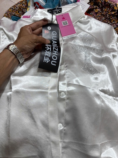 ÁO SƠMI TRẮNG ĐÍNH ĐÁ THUY