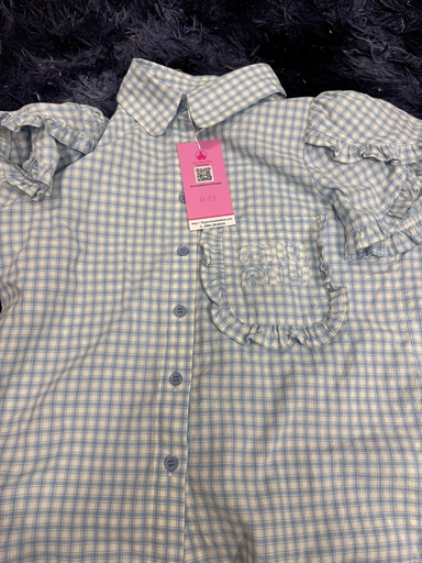 ÁO SƯƠMI KẺ XANH CỘC TAY ANH