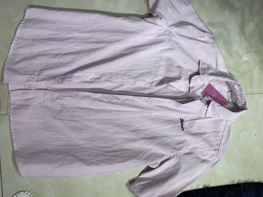 ÁO SƠMI KẺ HỒNG CỘC TAY TIEN