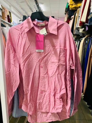 ÁO SƠ MI HỒNG EMLY TÚI NGỰC THUY