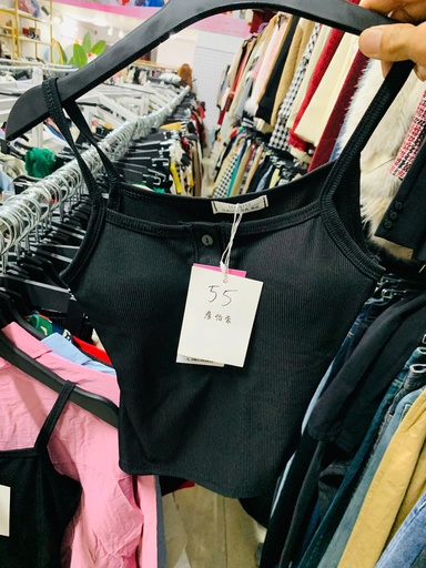 ÁO 2 DÂY ĐEN CÓ ĐỘN THUY