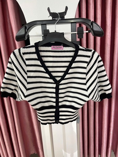 áo crt len kẻ cộc