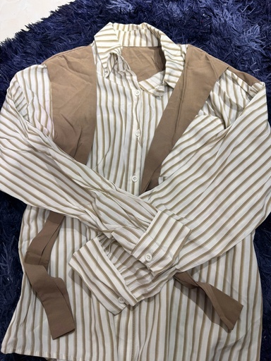 ÁO SƠMI KẺ NÂU BUỘC NMPHUONG