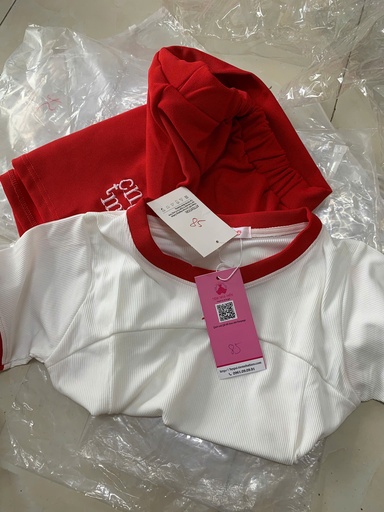 SET VÁY-ÁO ĐỎ TRẮNG XUAN