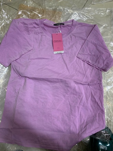 ÁO PHÔNG TÍM CỔ TRÒN XUAN