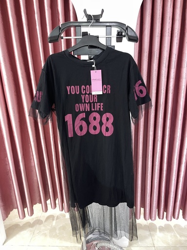 váy phối lưới ngoài