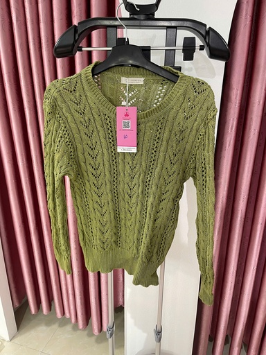 áo len dài tay xanh