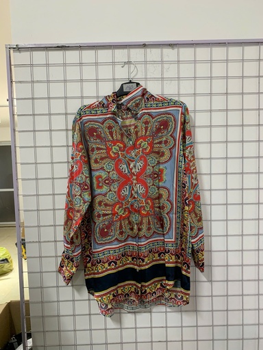 áo sơ mi đỏ thổ cẩm 