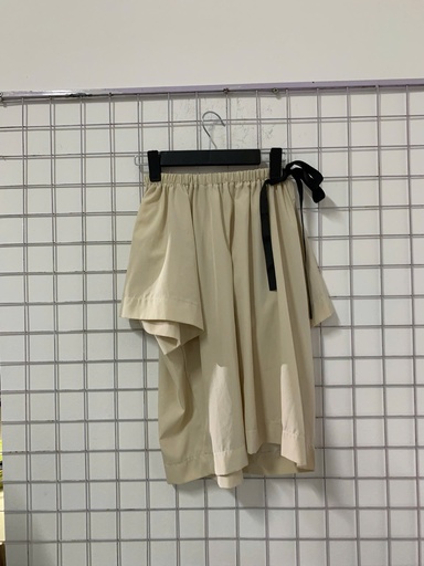 áo be trễ vai cộc tay nơ đen 