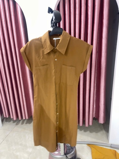 váy nâu dài ba lỗ 