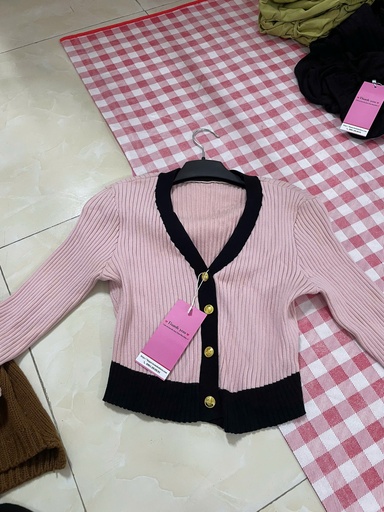 áo len hồng crt dài tay